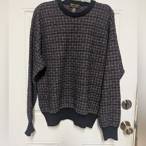 Vtg Patrick James Pure Wool Sweater Crewneck Knit Mens Large Golf